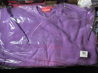 Supreme Cutout Logo Crewneck Violet Size M