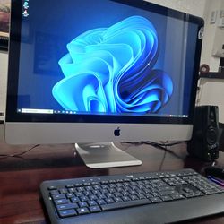 iMac 27 inches,  all in one desktop Computer.   Good Condition.  Windows 10 installed.   Intel Core i3 processor.   antivirus.  DVD Reader.  wifi. Web