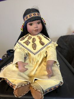 Native American Porcelain Doll