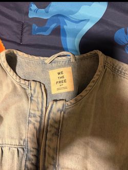 We The Free Denim Zip-Up Top Size S/P