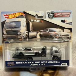 Hot wheels premium Nismo Nissan Skyline R34 Team Transport