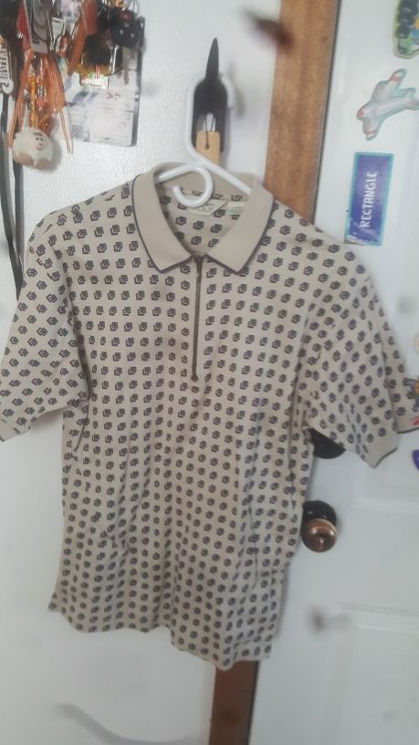 vintage reebok mens zip polo size medium