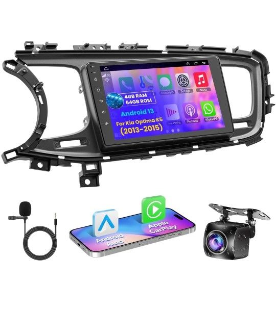 4G+64G Car Stereo for KIA Optima K5 2013 2014 2015, 9 Inch Android 13 Touch Scre