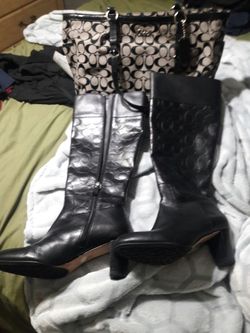 Coach boots and purse