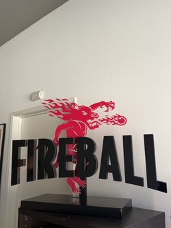 Large Acrylic Fireball Whisky Bar Sign