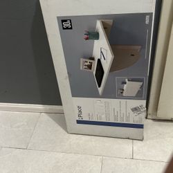 White In Place Wall Desk 30in X 21.5