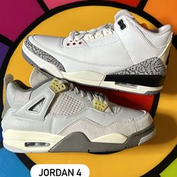 Nike Jordan 3 White Cement And Jordan 4 Craft Youth And Men’s Sizes