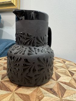 Black Talavera Pitcher