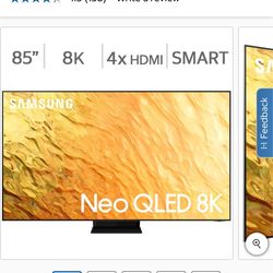 Samsung 85” TV QN850BF Series - 8K UHD Neo QLED LCD TV - $1,000