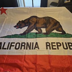 Brand New 5' x 8' Outdoor Double Sided California Republic Flag
