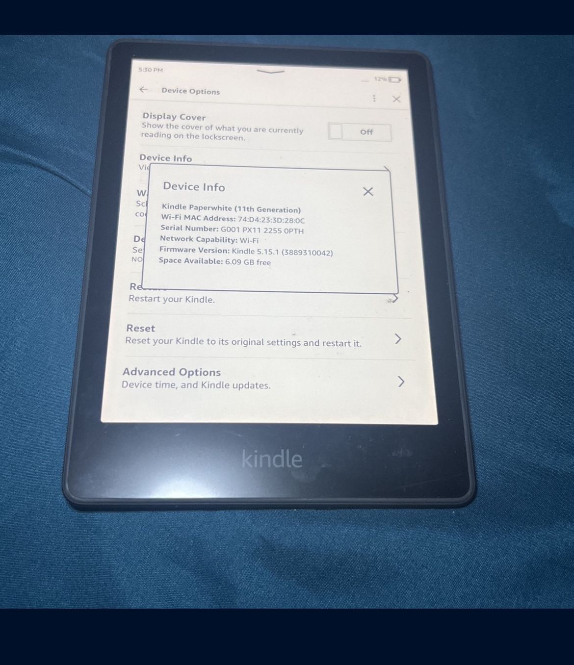 Amazon Kindle Paperwhite 8GB Black