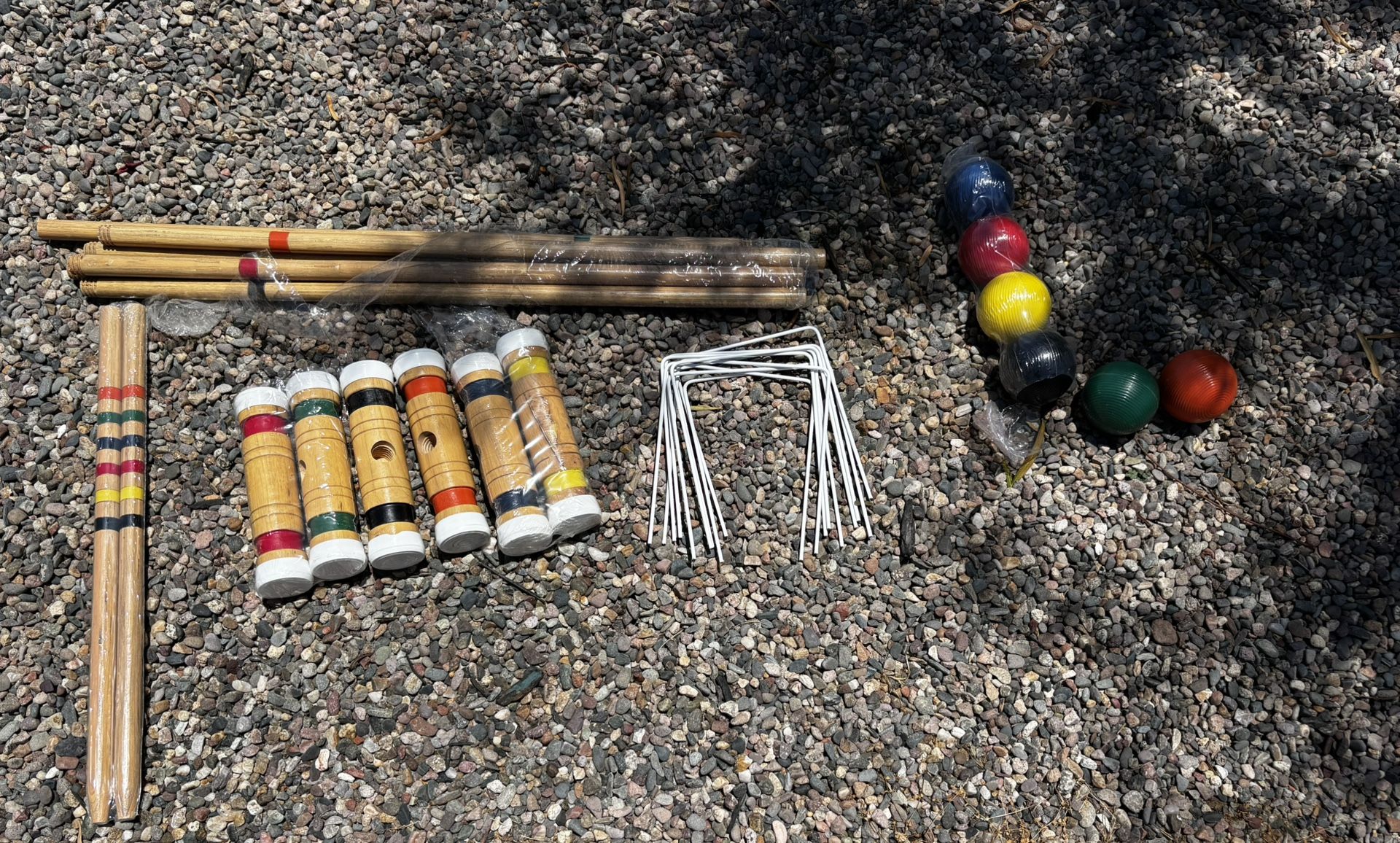 New Six Player Croquet Set w/Carrying Case