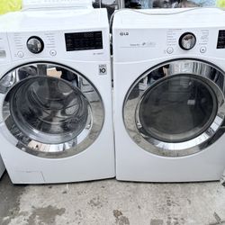 LG. WASHER AND GAS DRYER 