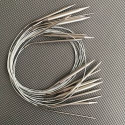 Lot of 9 Metal Circular Knitting Needles 100cm in length