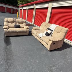 Light Brown Recliner Set