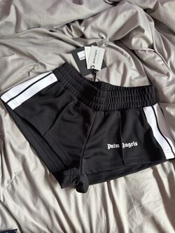 Palm Angels Black Track Shorts