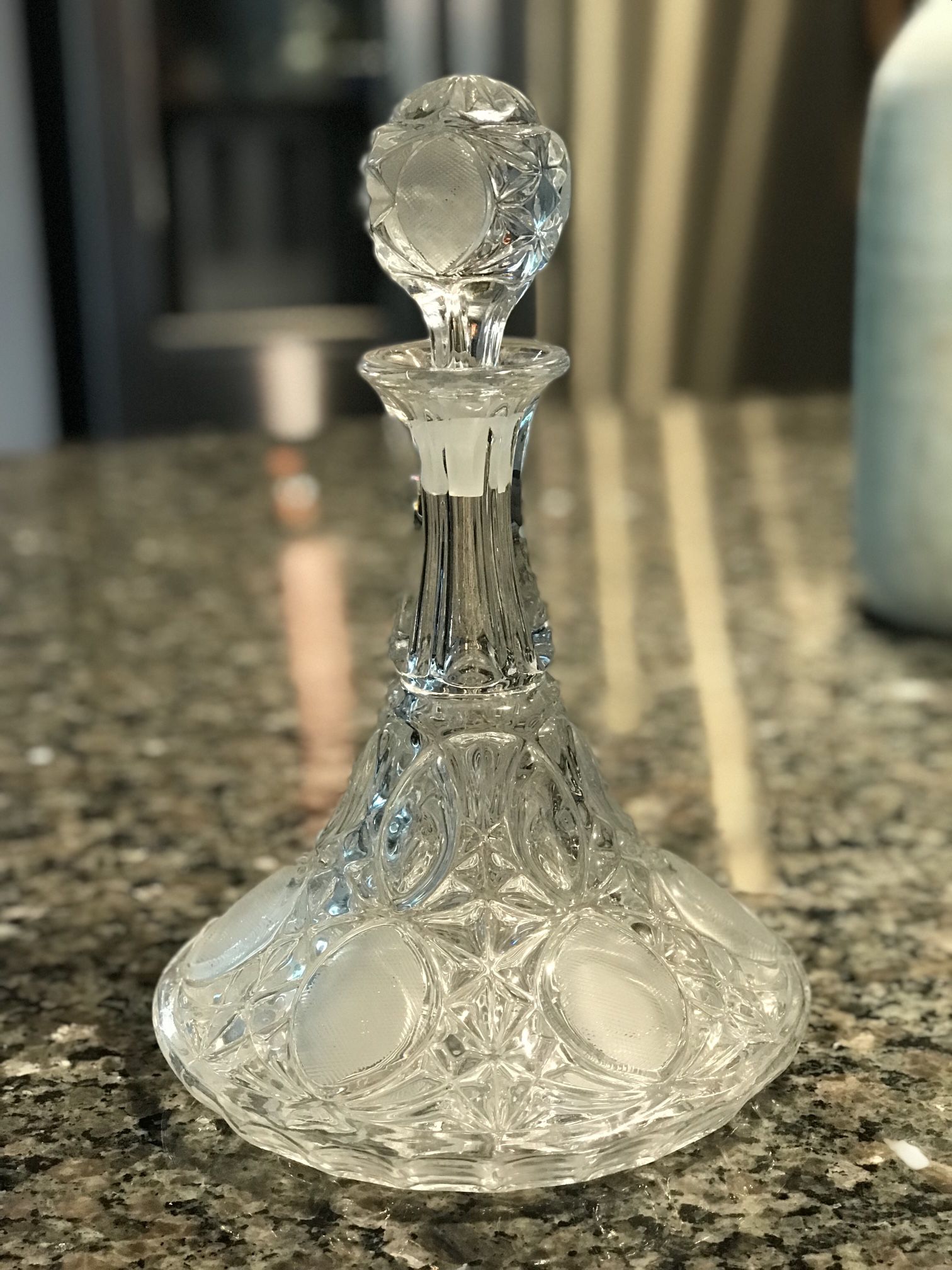 Antique Glass Decanter  Set You Of Two 