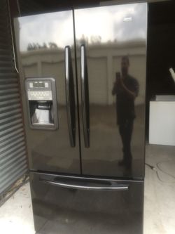 Maytag black french door refrigerator