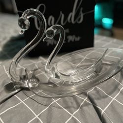 2 glass geese