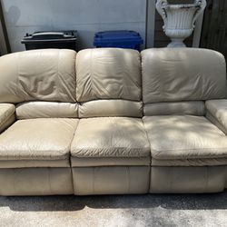 reclining sofa is in good condition