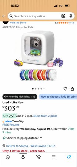 AOSEED X-Maker 3D Printer for Kids