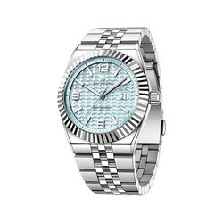 Mens Watches Men’s Quartz Analog Watch Stainless Steel Bracelet with Date Window Luminous Designer 50M Water Resistant Luxury Watch for Business Work 