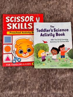 Toddler & Preschool Activity Book Bundle – Science & Scissor Skills – Unused