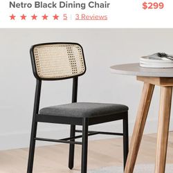 Netro Black Dinning Chair