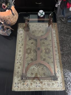 Glass coffee table
