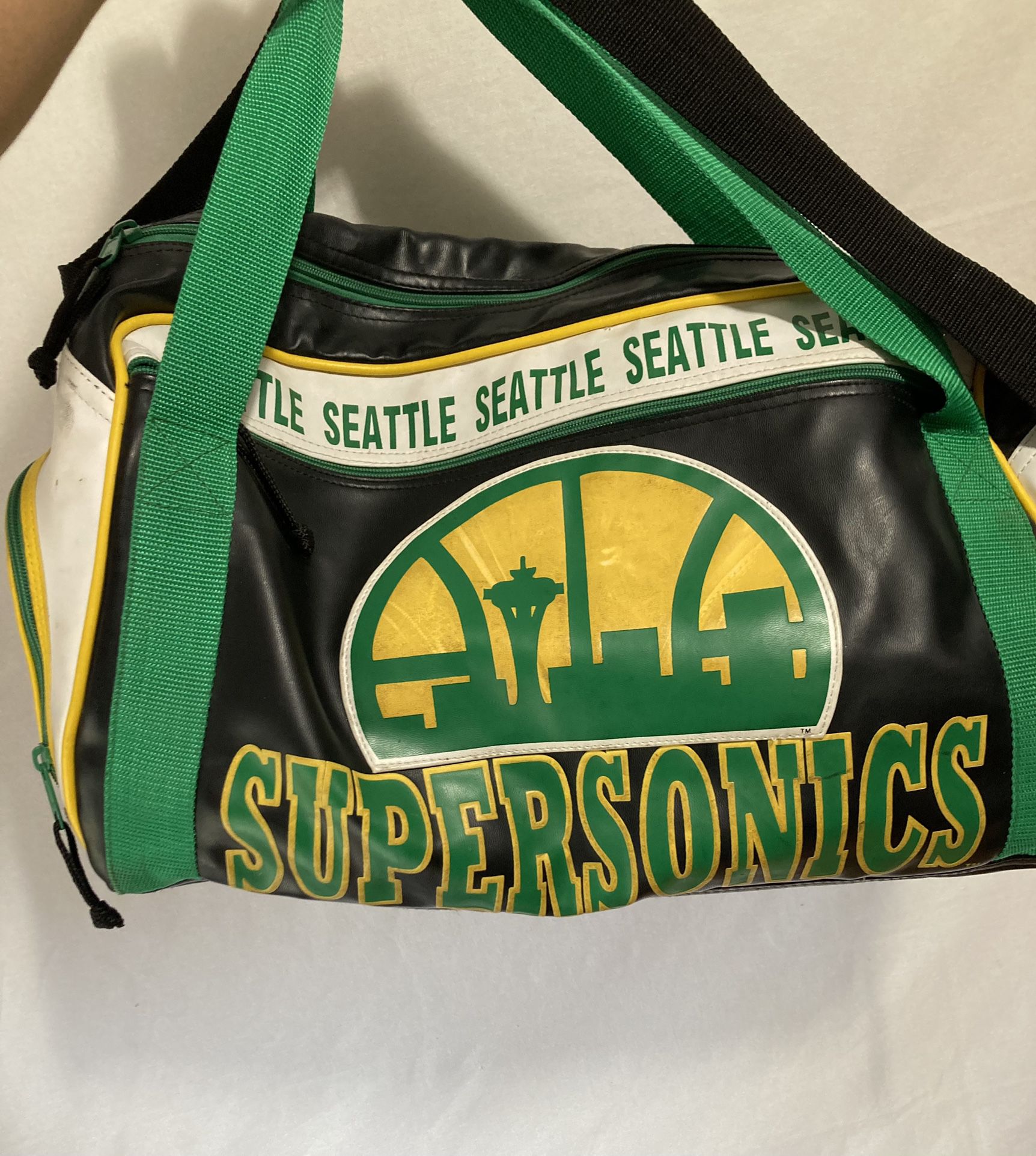 Mitchell & Ness Seattle SuperSonics Satin Duffel Bag 