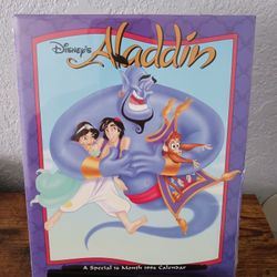 Brand-New Vintage 1994 Disney’s Aladdin 16-Month Wall Calendar  ■Arabian Nights