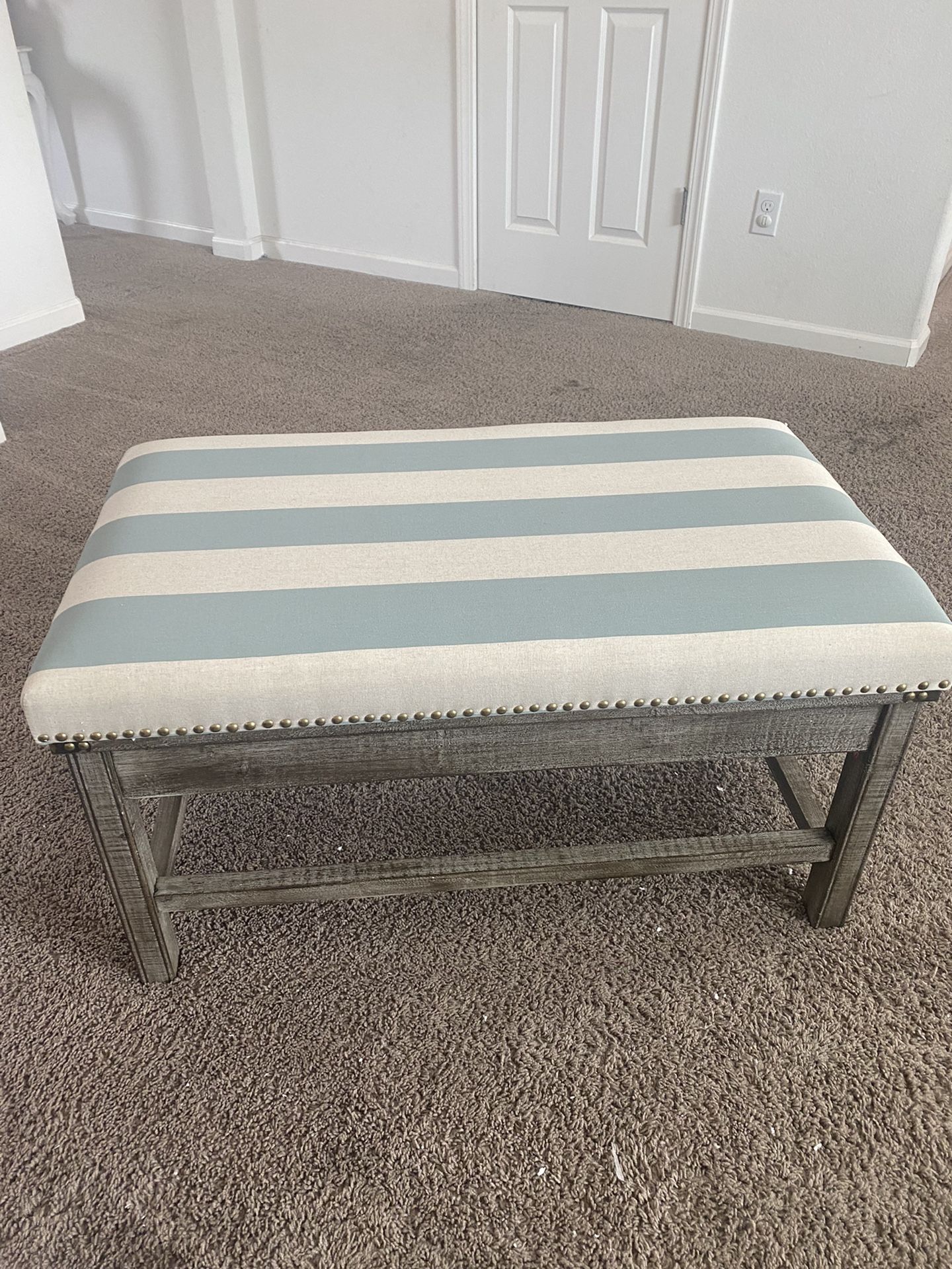 Falrley Upholstered Weathered Ottoman