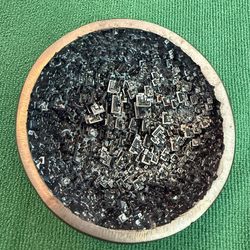 Geometric metallic crystal display bowl – Silicon Carbide cluster (4”)