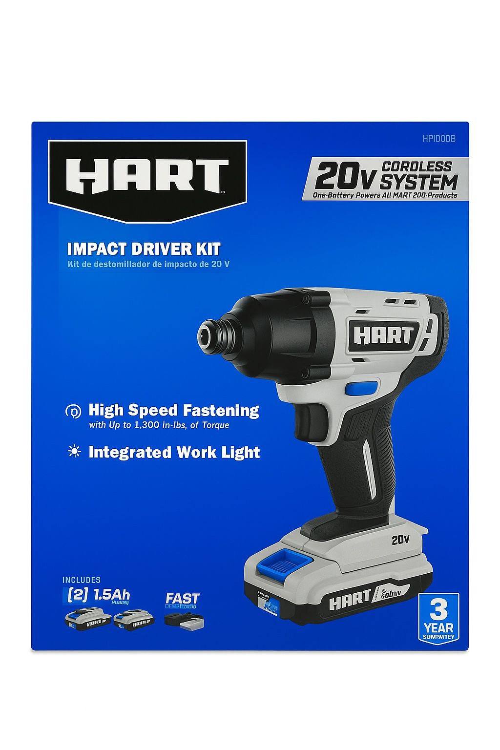 Brand New HART 20V Impact Driver Kit – 2 Batteries + Charger