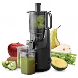 Big Mouth Whole Fruit 5.2” Self-Feeding Chute, Cold Press Masticating Slow Juice Extractor, Hands-Free, Less Prep, Easy to Clean, Impact Resistant BPA
