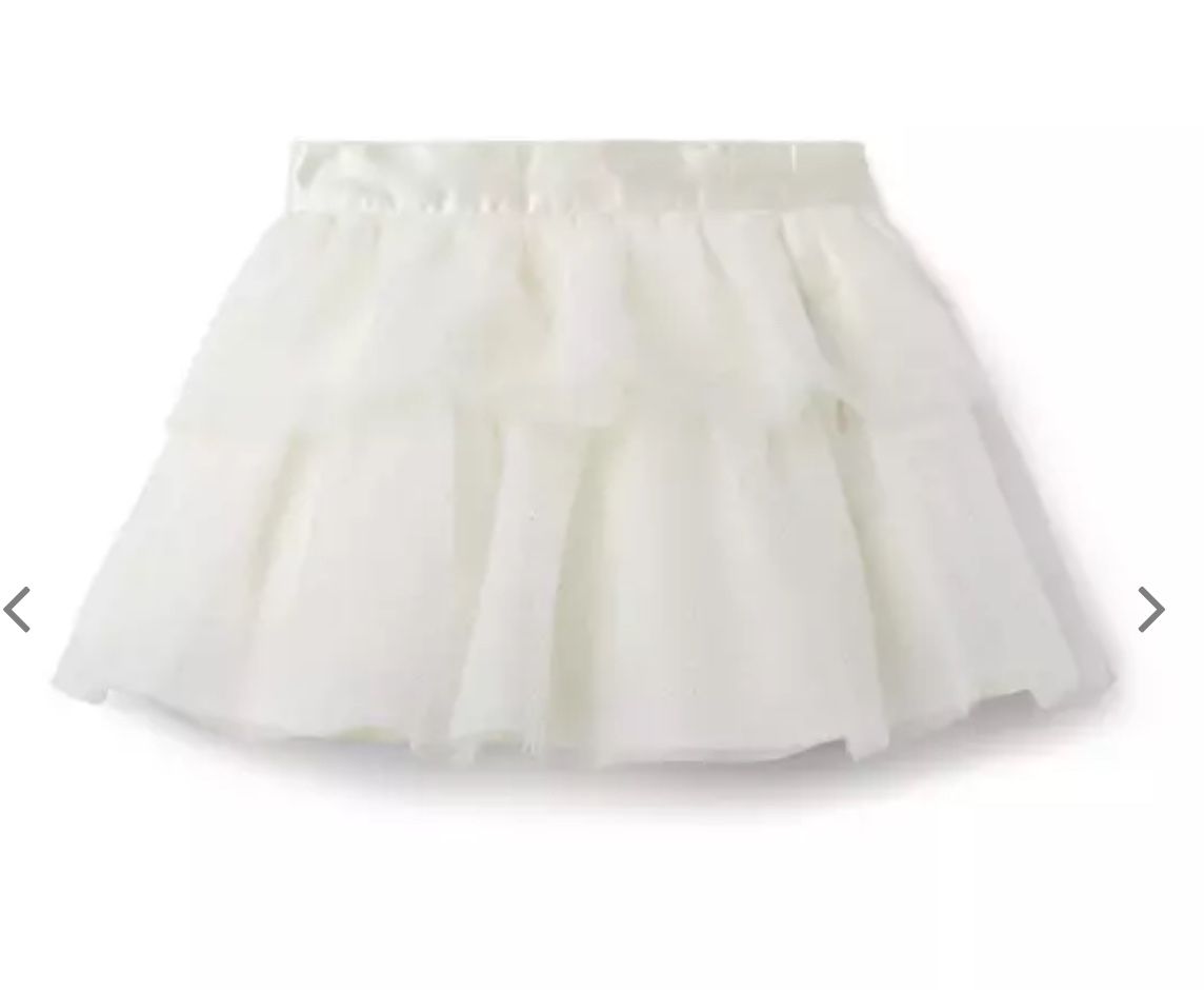 Janie and Jack Disney Frozen Shimmer Tulle Skirt Size 6