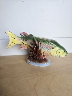 Vintage Rainbow Trout Planter 