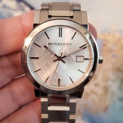 Burberry Stainless Steel Watch $220! Great Deal, EUC! Beautiful.