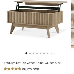 Mopio Brooklyn Lift Top Coffee Table Golden Oak