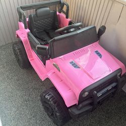 Pink Jeep Power Wheel 