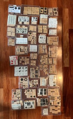 Giant lot of Stampin Up sets!! Most used once or twice - many brand new, unmounted!
