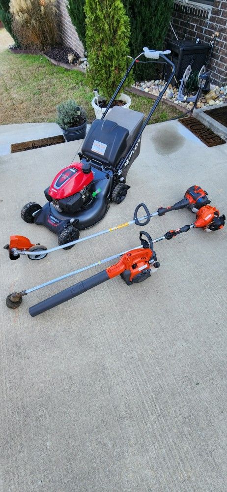 Honda, Husqvarna, and Echo Lawn Care Bundle