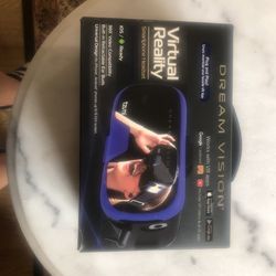 Dream Vision VR Virtual Reality 360 Smartphone Headset Earbuds iOS Android Black
