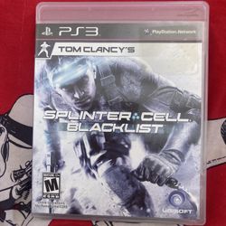 Splinter Cell Black List For PS3 (read The Description)