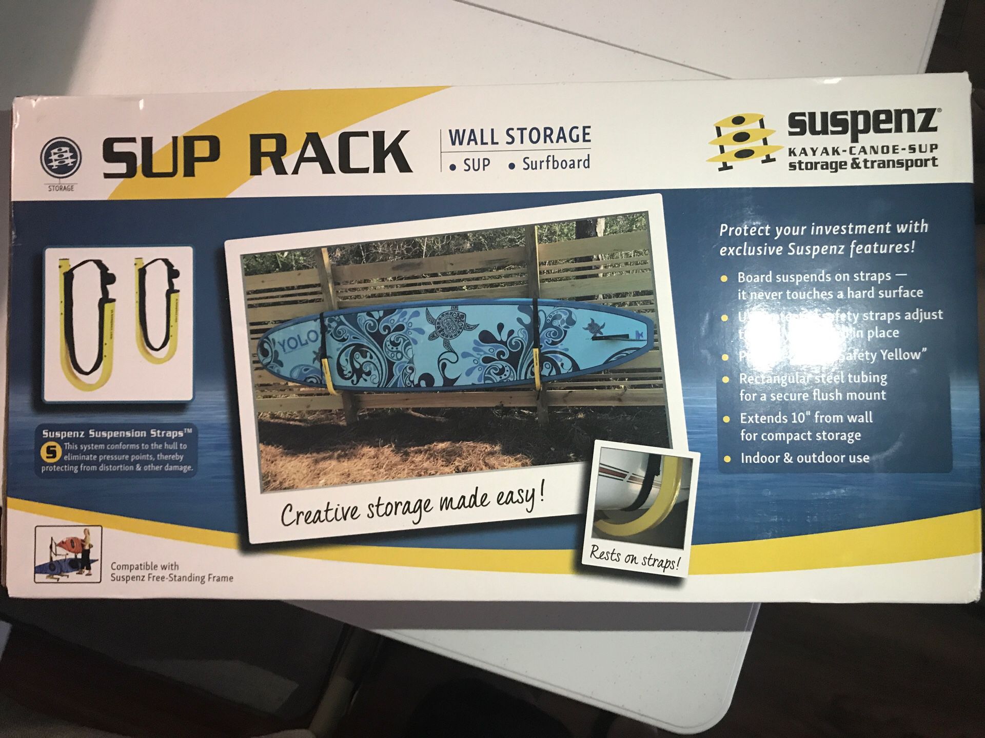 Sup Rack wall storage for kayaks or surfboards