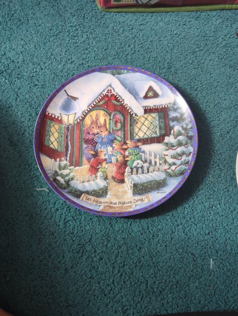 1993 " Let Heaven and Nature Sing" Plate By Susan Wheeler