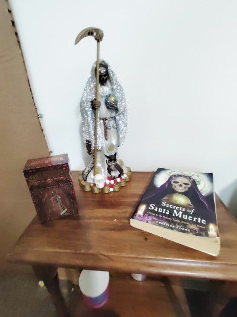 Shrine With Book Of guideline And Tarrot Cards