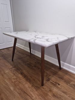 Faux marble dining table