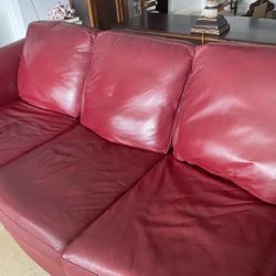 Red Leather sofa
