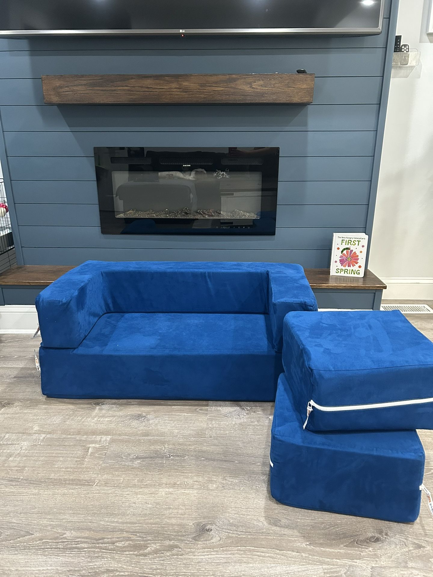 Kids Foam Couch Jaxx Blue
